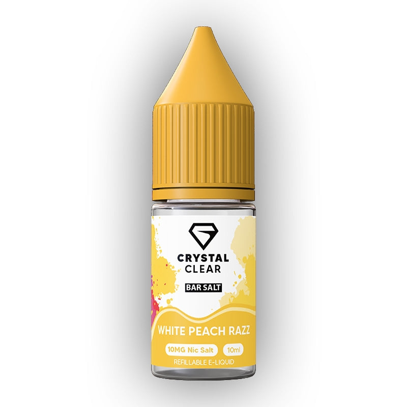 Crystal Clear Nic Salts - White Peach Razz
