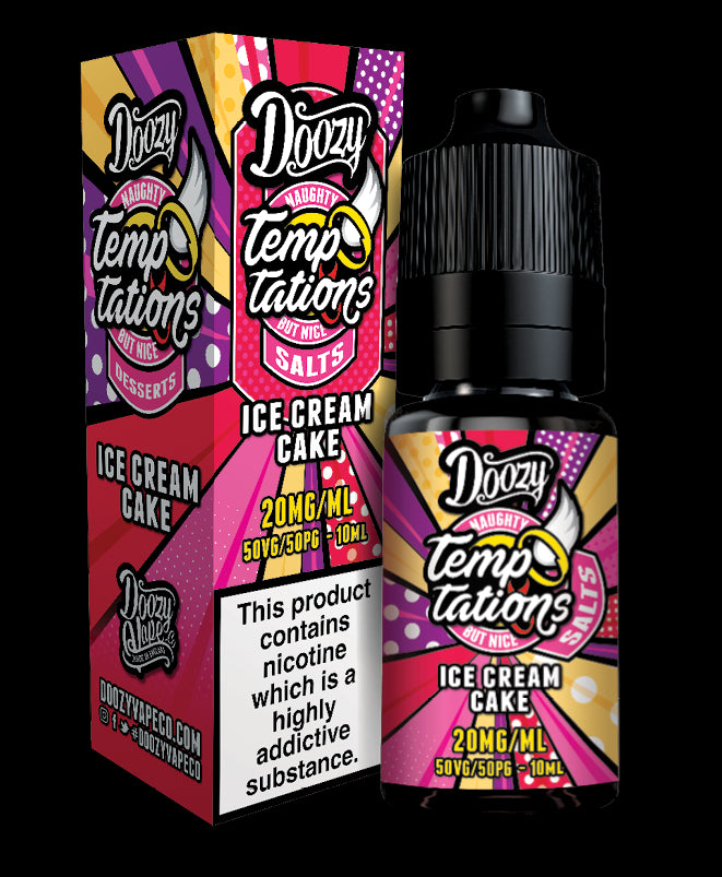 Doozy Temptations Nic Salts 10ml - Ice Cream Cake