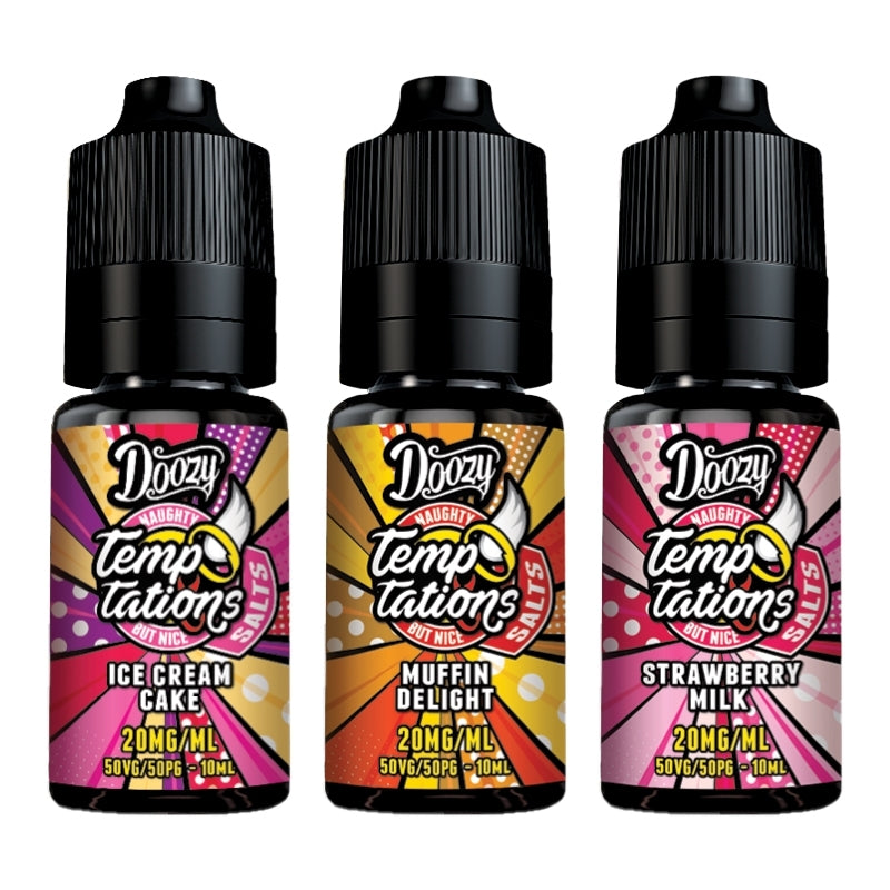 Doozy Temptations Nic Salts 10ml - Strawberry Milk