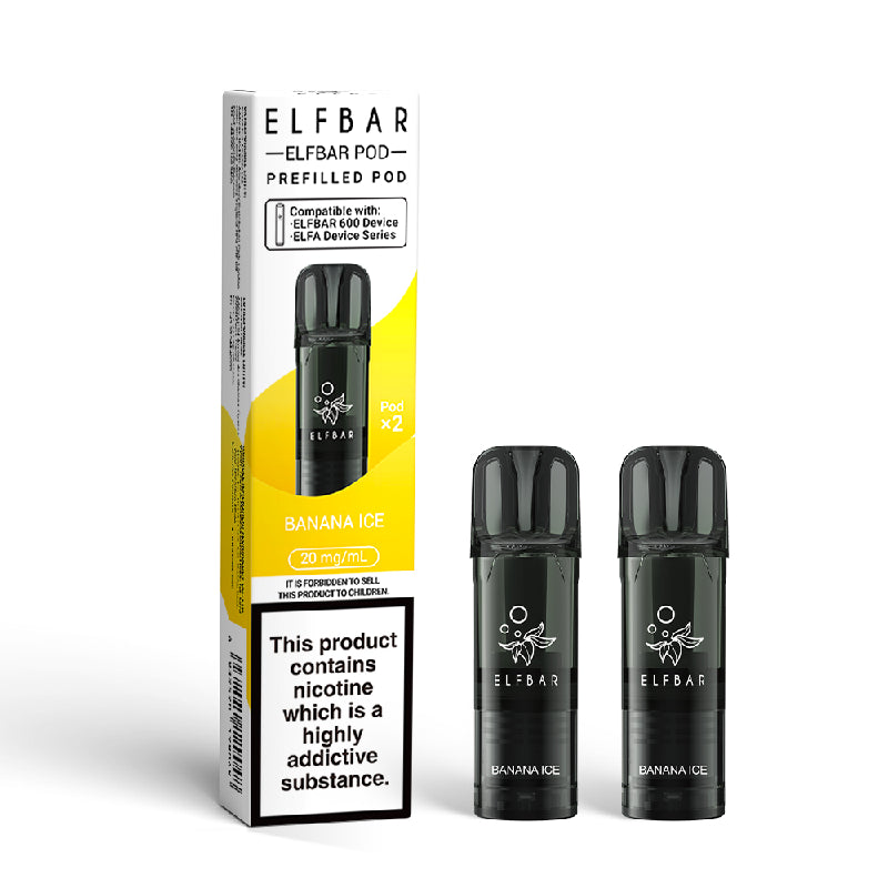 Elf Bar 600 Prefilled Vape Pods - Banana Ice