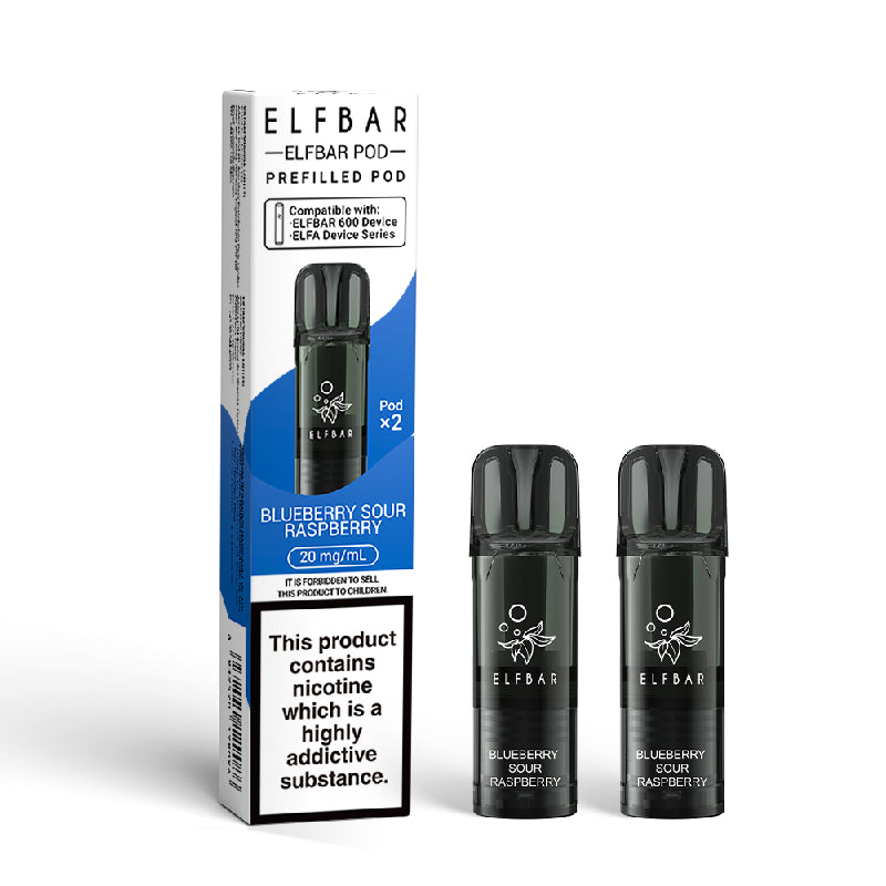 Elf Bar 600 Prefilled Vape Pods - Blueberry Sour Raspberry