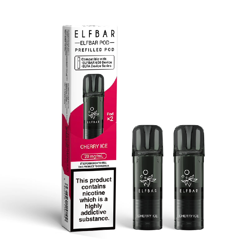 Elf Bar 600 Prefilled Vape Pods - Cherry Ice