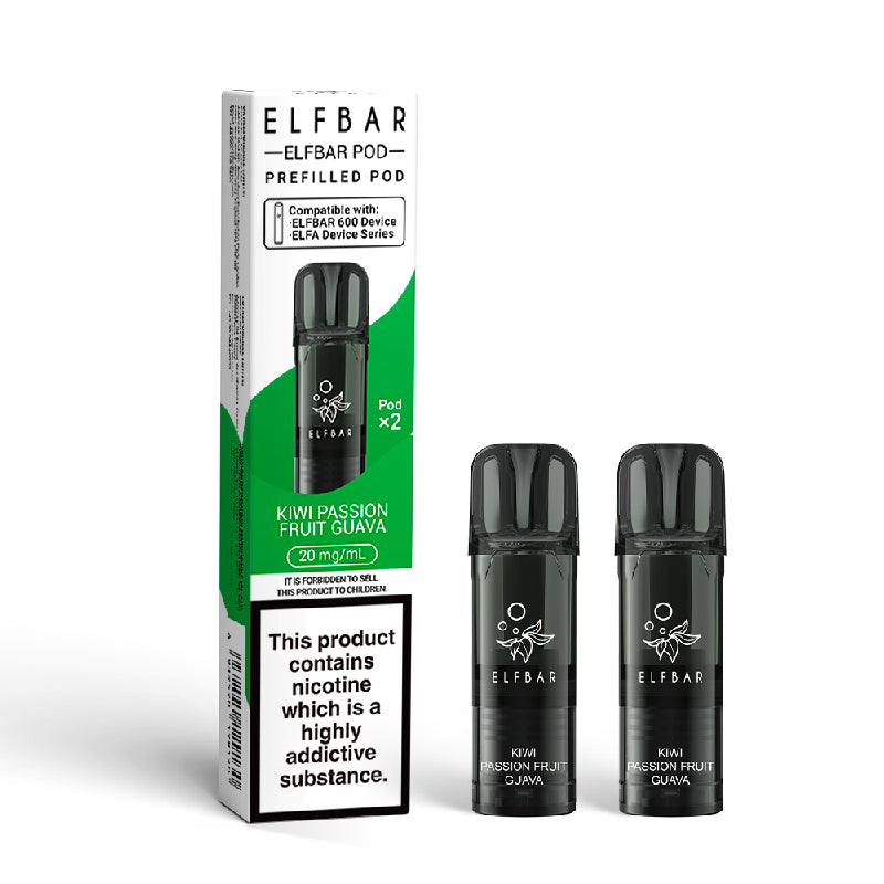 Elf Bar 600 Prefilled Vape Pods - Kiwi Passion Fruit Guava
