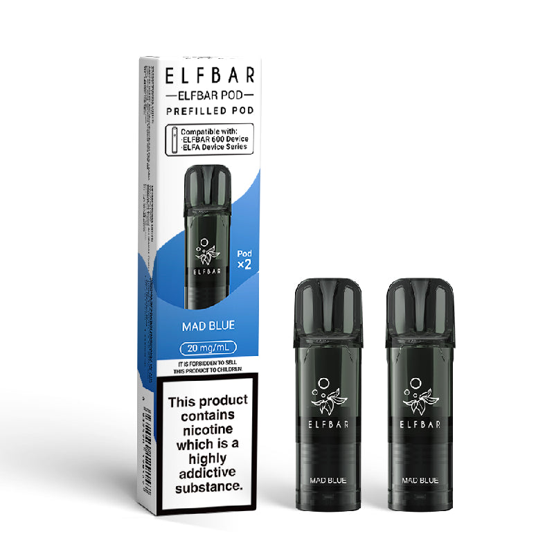 Elf Bar 600 Prefilled Vape Pods - Mad Blue