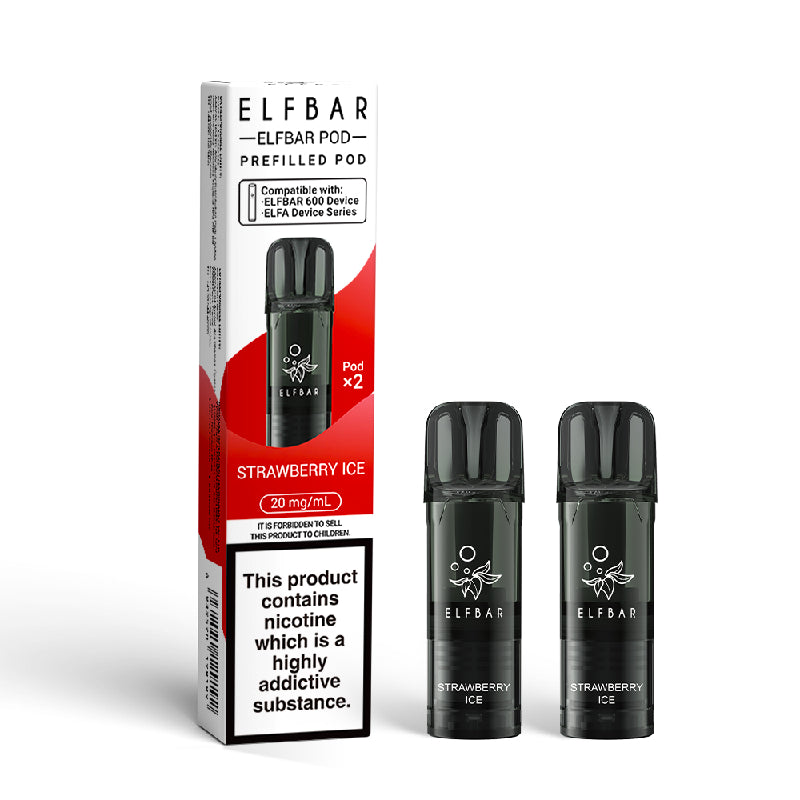 Elf Bar 600 Prefilled Vape Pods - Strawberry Ice