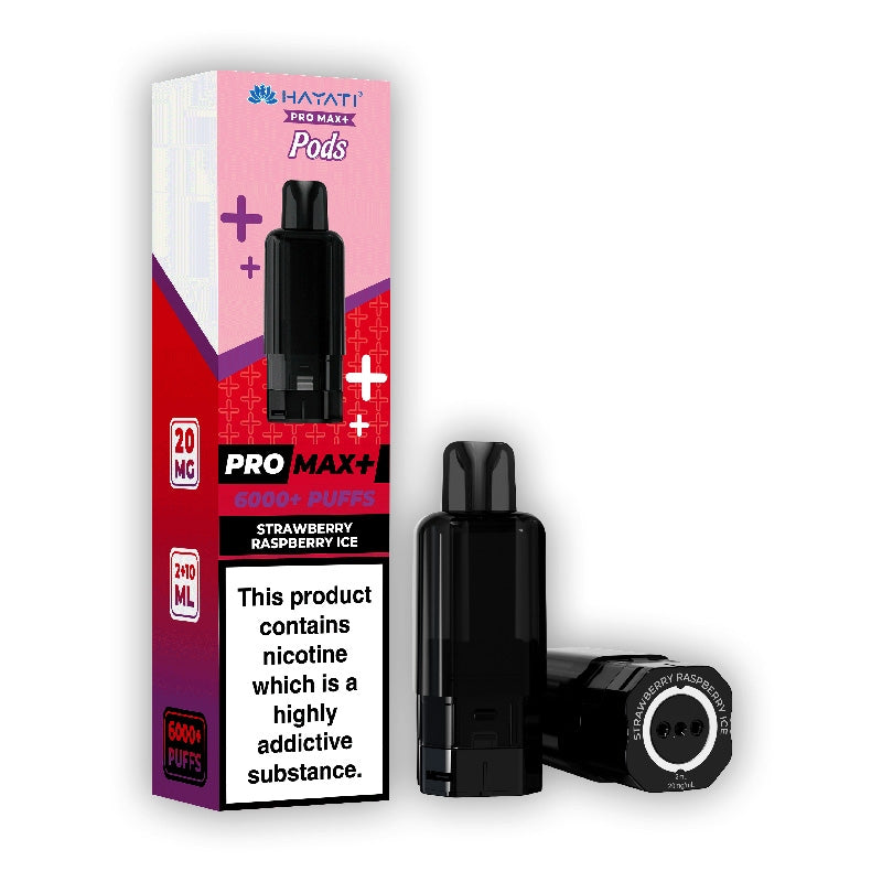 Hayati Pro Max Plus Prefilled Pods - Strawberry Raspberry Ice