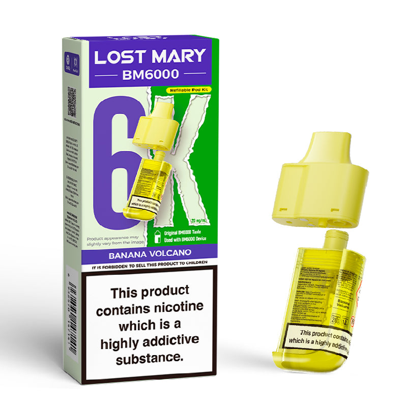 Lost Mary BM6000 Prefilled Vape Pods - Banana Volcano