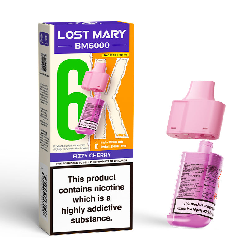 Lost Mary BM6000 Prefilled Vape Pods - Fizzy Cherry