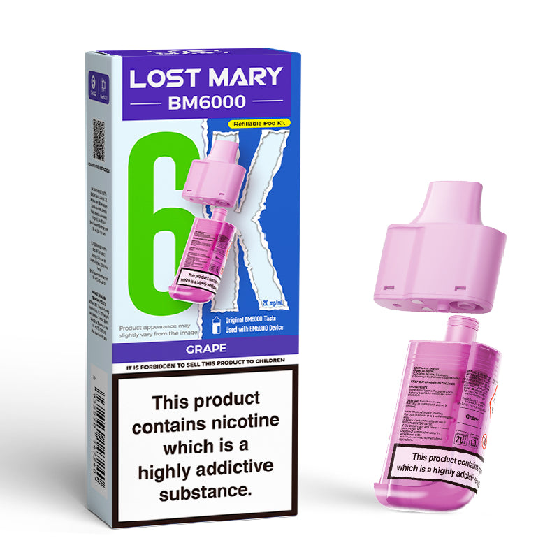 Lost Mary BM6000 Prefilled Vape Pods - Grape