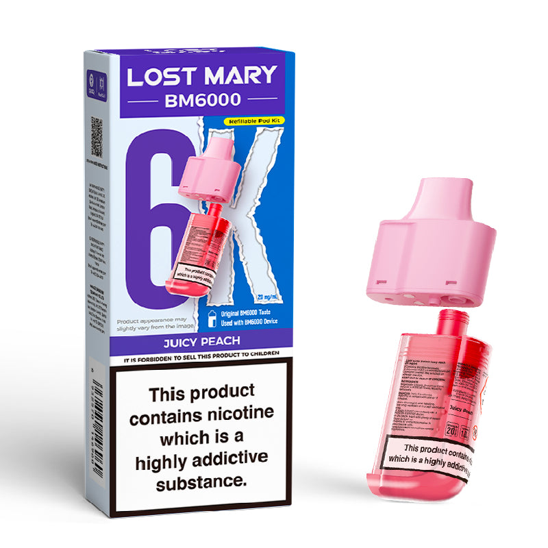 Lost Mary BM6000 Prefilled Vape Pods - Juicy Peach