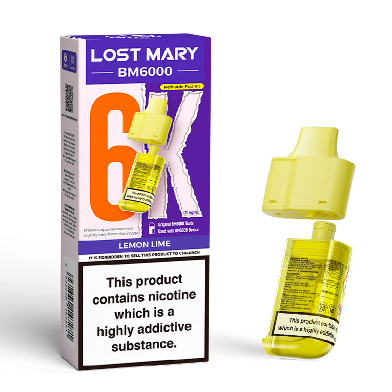 Lost Mary BM6000 Prefilled Vape Pods - Lemon Lime