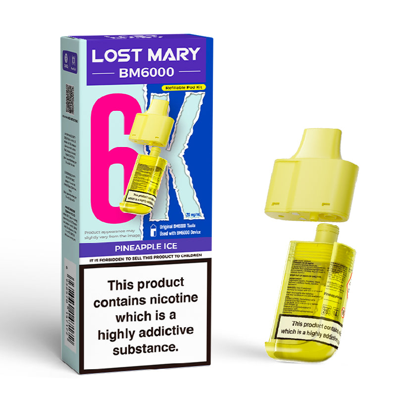 Lost Mary BM6000 Prefilled Vape Pods - Pineapple Ice