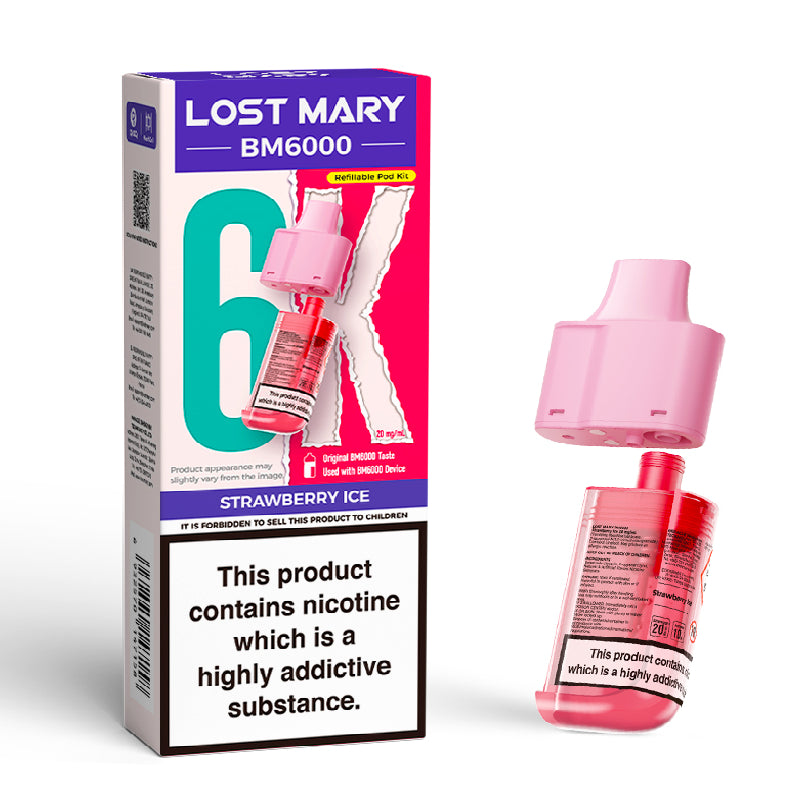 Lost Mary BM6000 Prefilled Vape Pods - Strawberry Ice