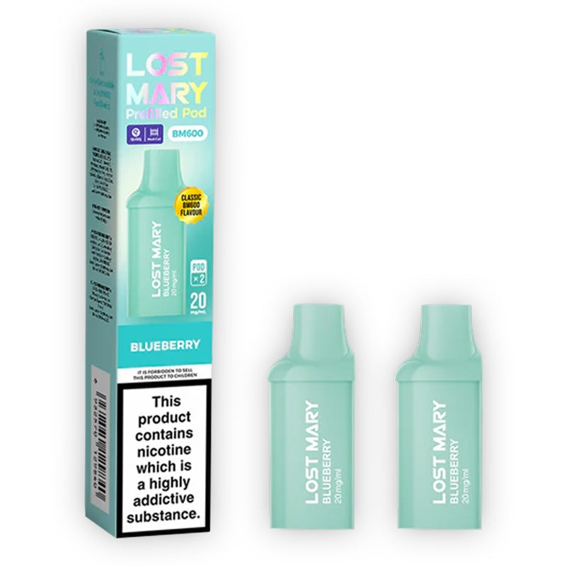 Lost Mary BM600 Prefilled Vape Pods - Blueberry x2