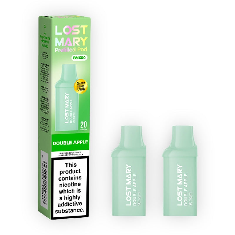 Lost Mary BM600 Prefilled Vape Pods - Double Apple x 2