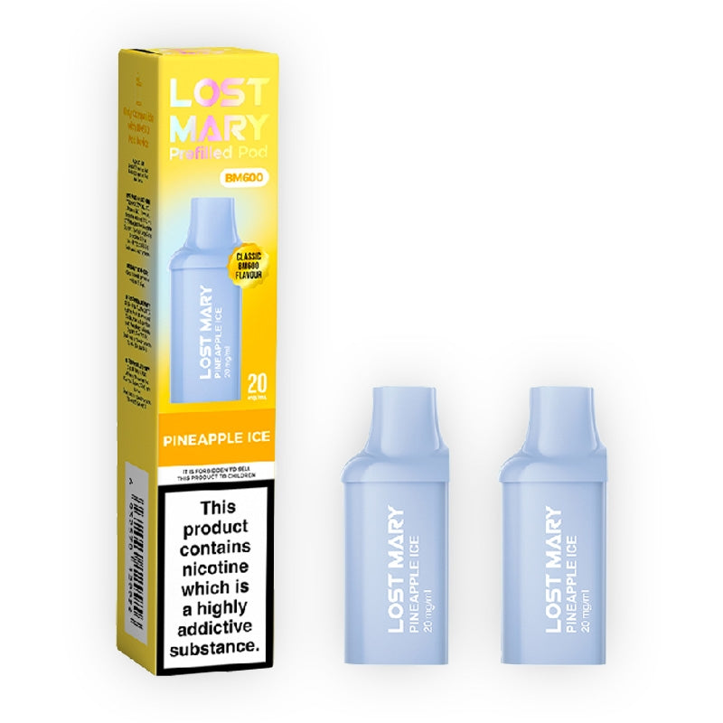 Lost Mary BM600 Prefilled Vape Pods - Pineapple Ice x 2