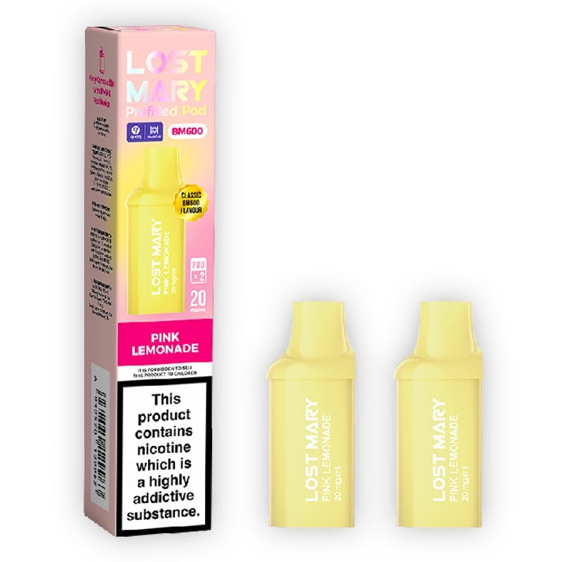 Lost Mary BM600 Prefilled Vape Pods - Pink Lemonade x2