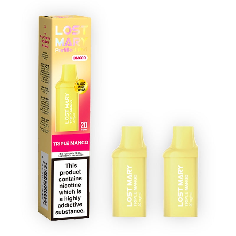 Lost Mary BM600 Prefilled Vape Pods - Triple Mango x 2