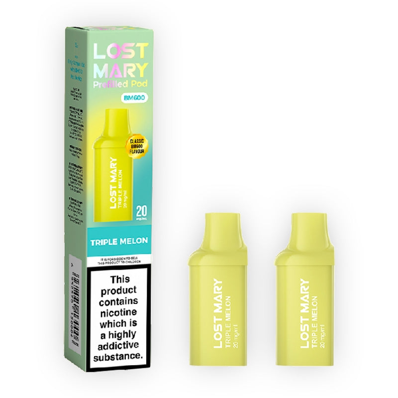 Lost Mary BM600 Prefilled Vape Pods - Triple Melon x 2