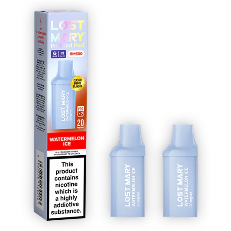 Lost Mary BM600 Prefilled Vape Pods - Watermelon Ice x2