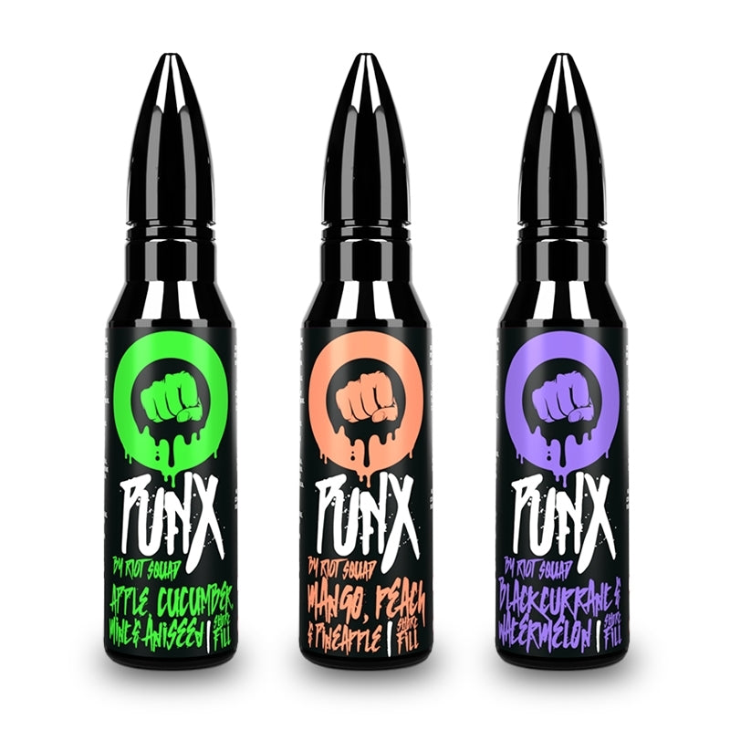 Riot Punx 50ml Shortfill - Banana - Raspberry & Dragon Fruit