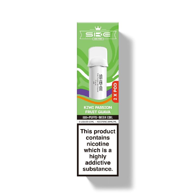 SKE Crystal Bar 600 Pro Prefilled Pods - Kiwi Passion Fruit Guava x 2