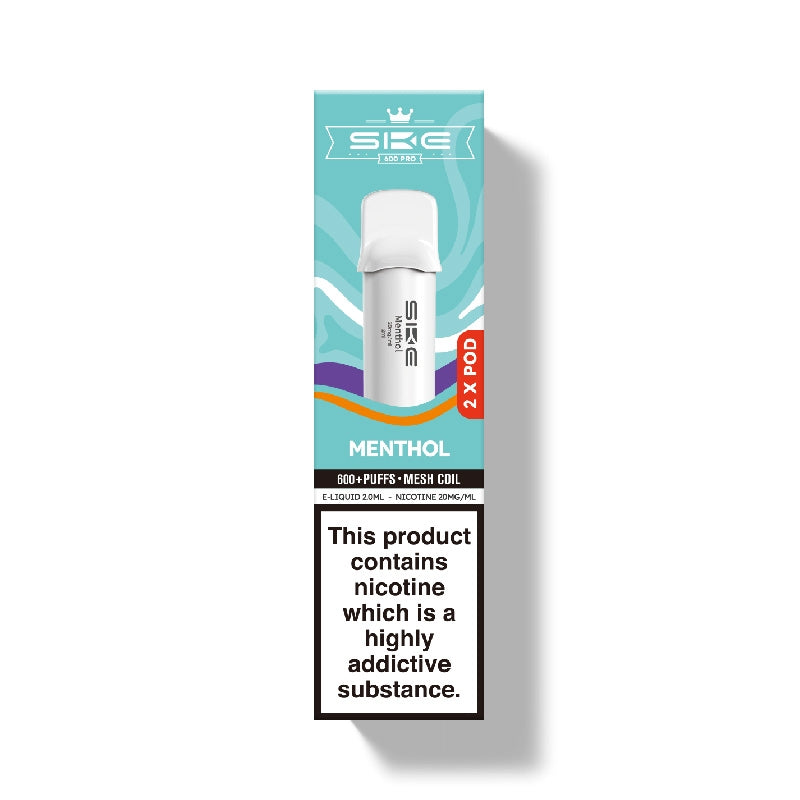 SKE Crystal Bar 600 Pro Prefilled Pods - Menthol x 2