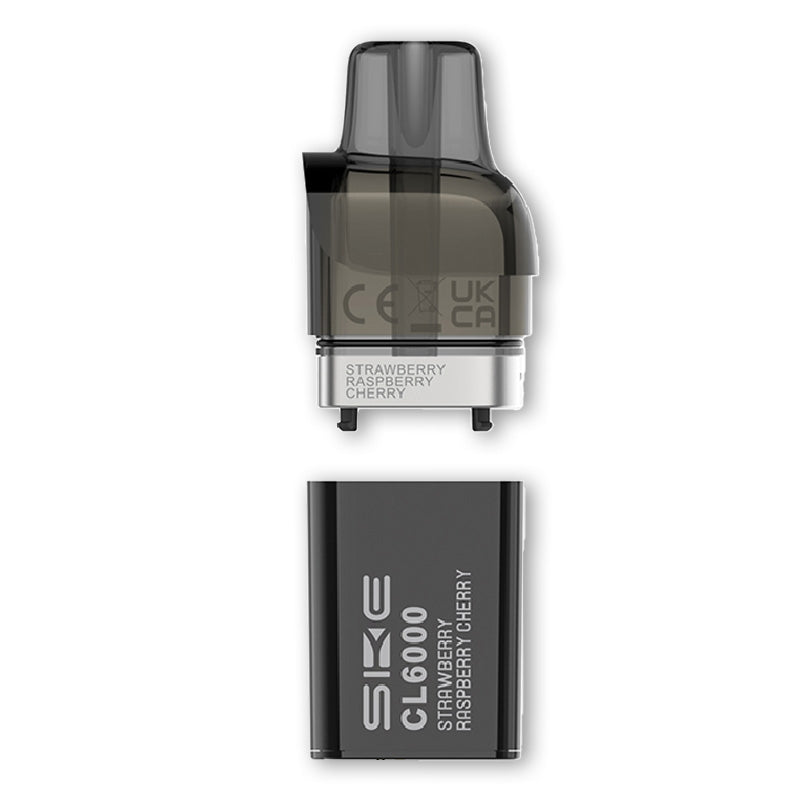 SKE Crystal CL6000 Prefilled Vape Pods 12ml - Strawberry Raspberry Cherry