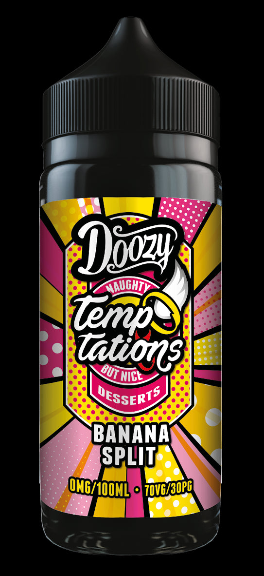 Doozy Temptations 100ml Shortfill - Banana Split