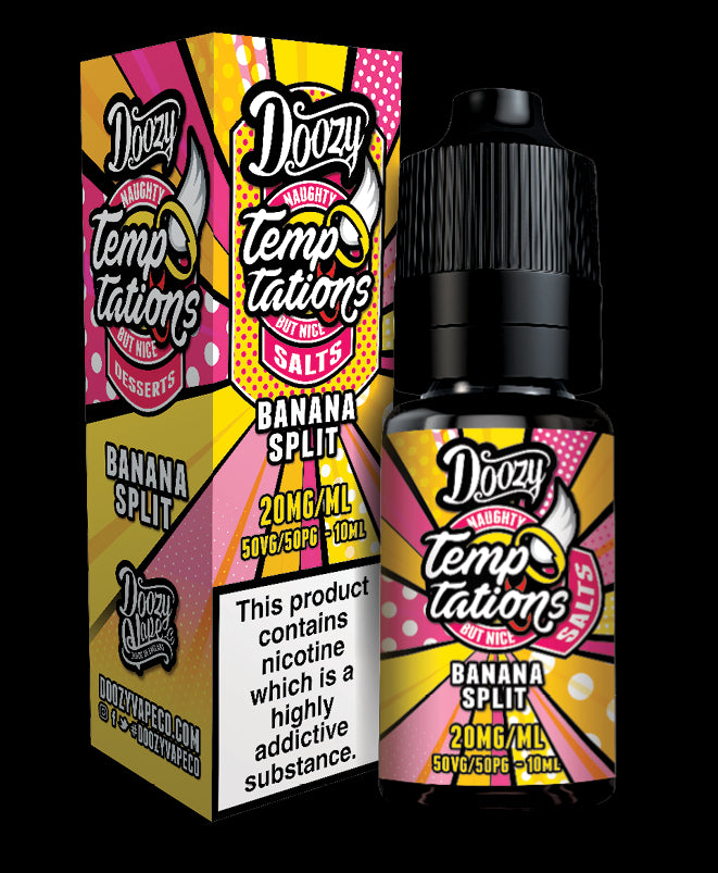 Doozy Temptations Nic Salts 10ml - Banana Split
