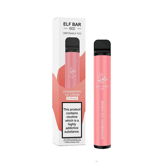 Elf Bar 20mg Disposable Vape Pen - Strawberry Ice Cream