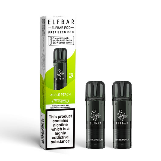 Elf Bar 600 Prefilled Vape Pods - Apple Peach