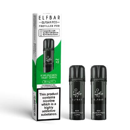 Elf Bar 600 Prefilled Vape Pods - Kiwi Passion Fruit Guava