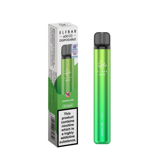 Elf Bar V2 Disposable Vape Pen - Lemon Lime