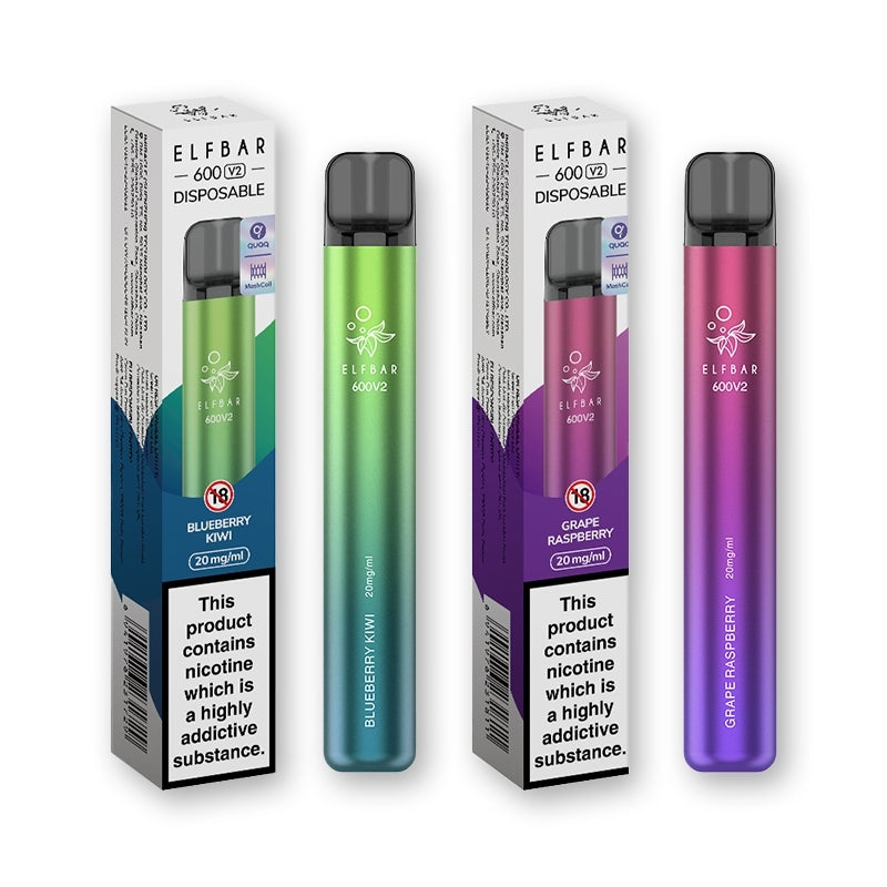 Elf Bar V2 Disposable Vape Pen - Watermelon BG (Watermelon Bubble Gum)