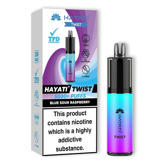Hayati Twist 5000+ Disposable Vape - Blue Sour Raspberry