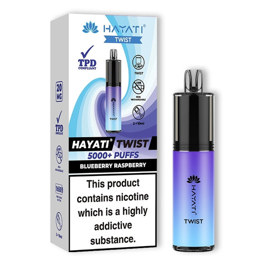 Hayati Twist 5000+ Disposable Vape - Blueberry Raspberry