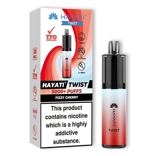 Hayati Twist 5000+ Disposable Vape - Fizzy Cherry