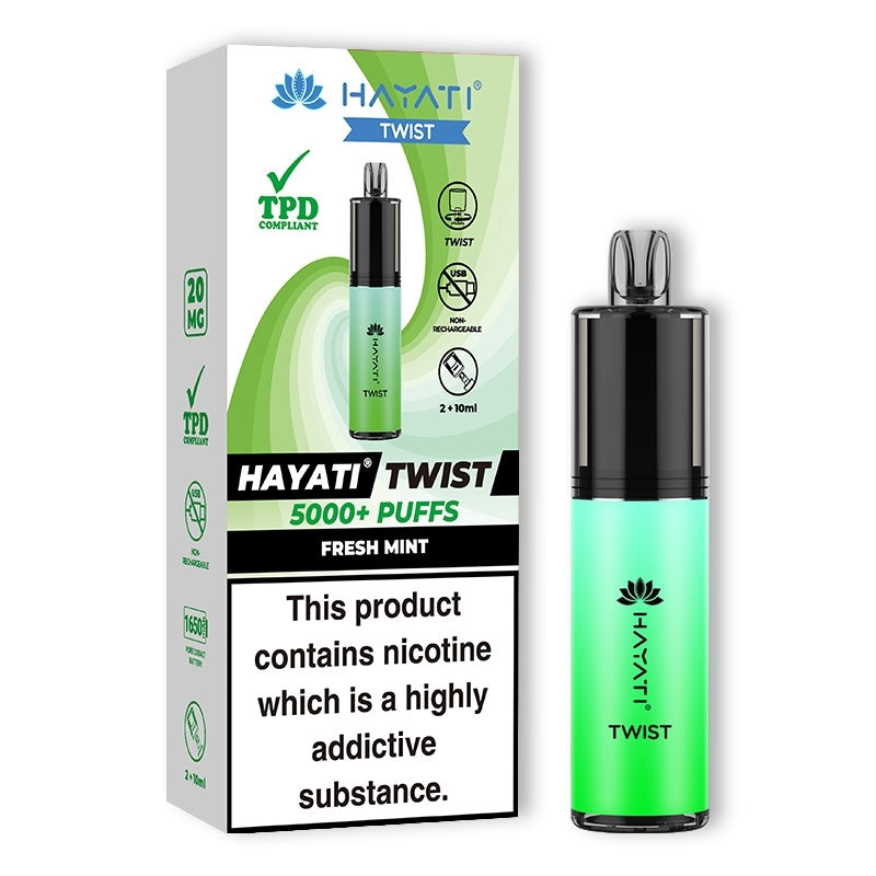 Hayati Twist 5000+ Disposable Vape - Fresh Mint