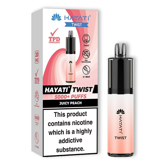 Hayati Twist 5000+ Disposable Vape - Juicy Peach
