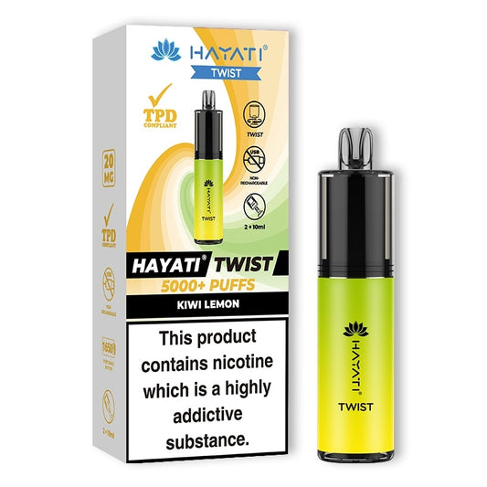 Hayati Twist 5000+ Disposable Vape - Kiwi Lemon
