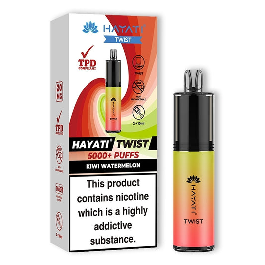 Hayati Twist 5000+ Disposable Vape - Kiwi Watermelon