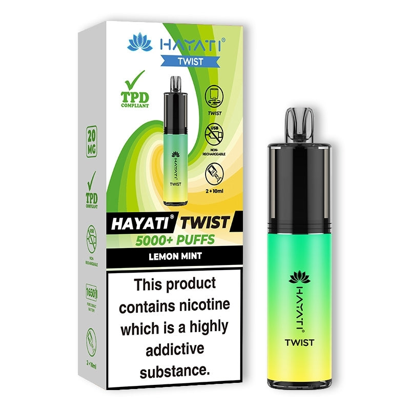 Hayati Twist 5000+ Disposable Vape - Lemon Mint