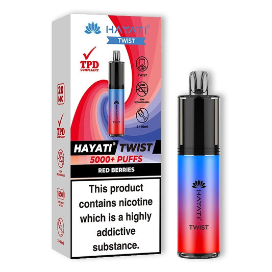 Hayati Twist 5000+ Disposable Vape - Red Berries