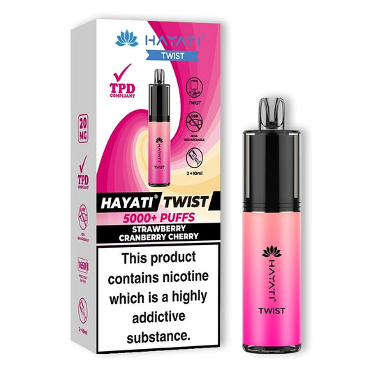 Hayati Twist 5000+ Disposable Vape - Strawberry Cranberry Cherry