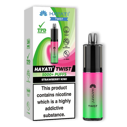 Hayati Twist 5000+ Disposable Vape - Strawberry Kiwi
