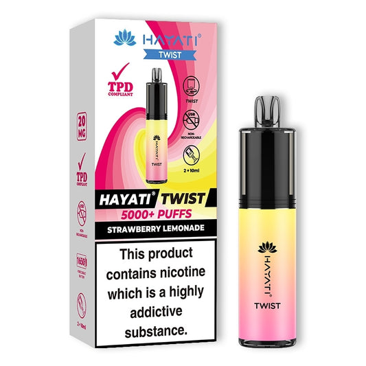 Hayati Twist 5000+ Disposable Vape - Strawberry Lemonade
