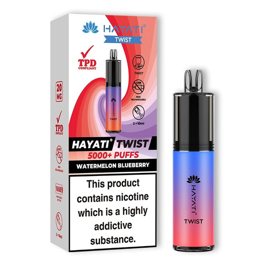 Hayati Twist 5000+ Disposable Vape - Watermelon Blueberry