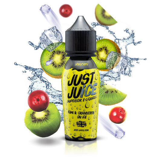 Just Juice ICONIC 50ml Shortfill - Kiwi & Cranberry on Ice