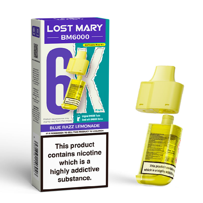 Lost Mary BM6000 Prefilled Vape Pods - Blue Razz Lemonade